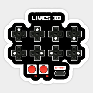 Contra Konami Code Cheat 30 Lives Retro Gamer Sticker